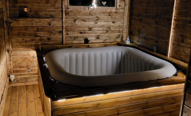 Création d'un chalet pour jacuzzi à Péronnas., Bourg-en-Bresse, L'Art Italien - NERI Mauro